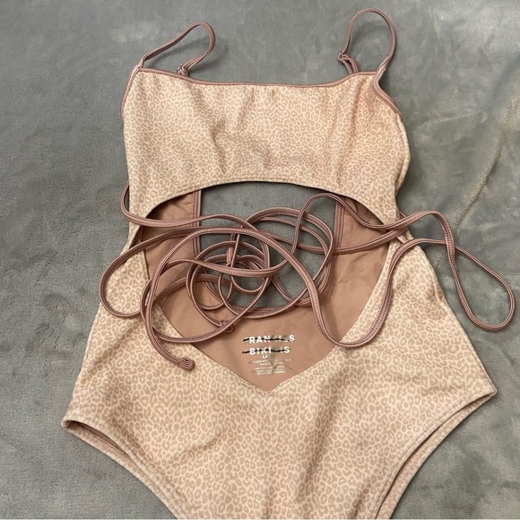 New! Frankie’s bikinis Alice Terry Wrap One Piece leopard Swimsuit 24675 - Picture 7 of 11